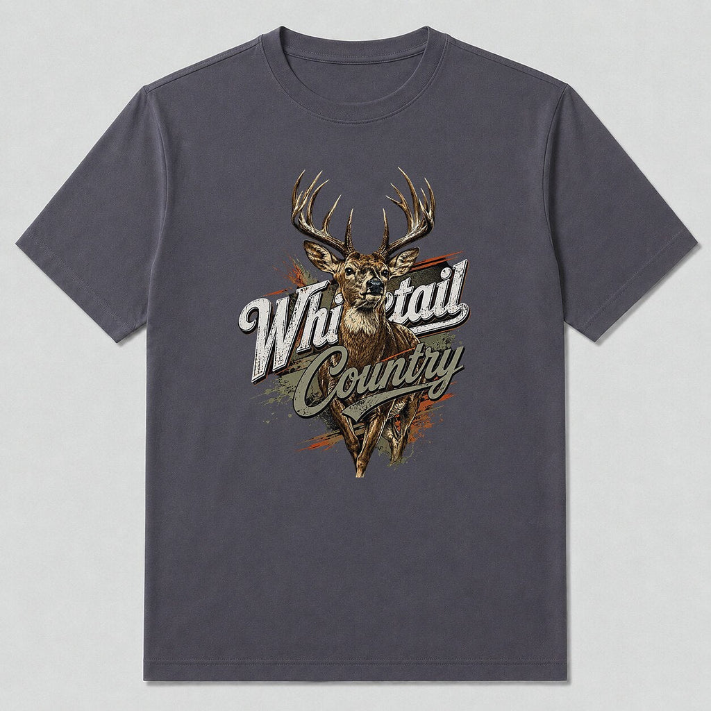 100% Cotton Deer Hunting Shirt for Men — close-up of cotton fabric and stitching