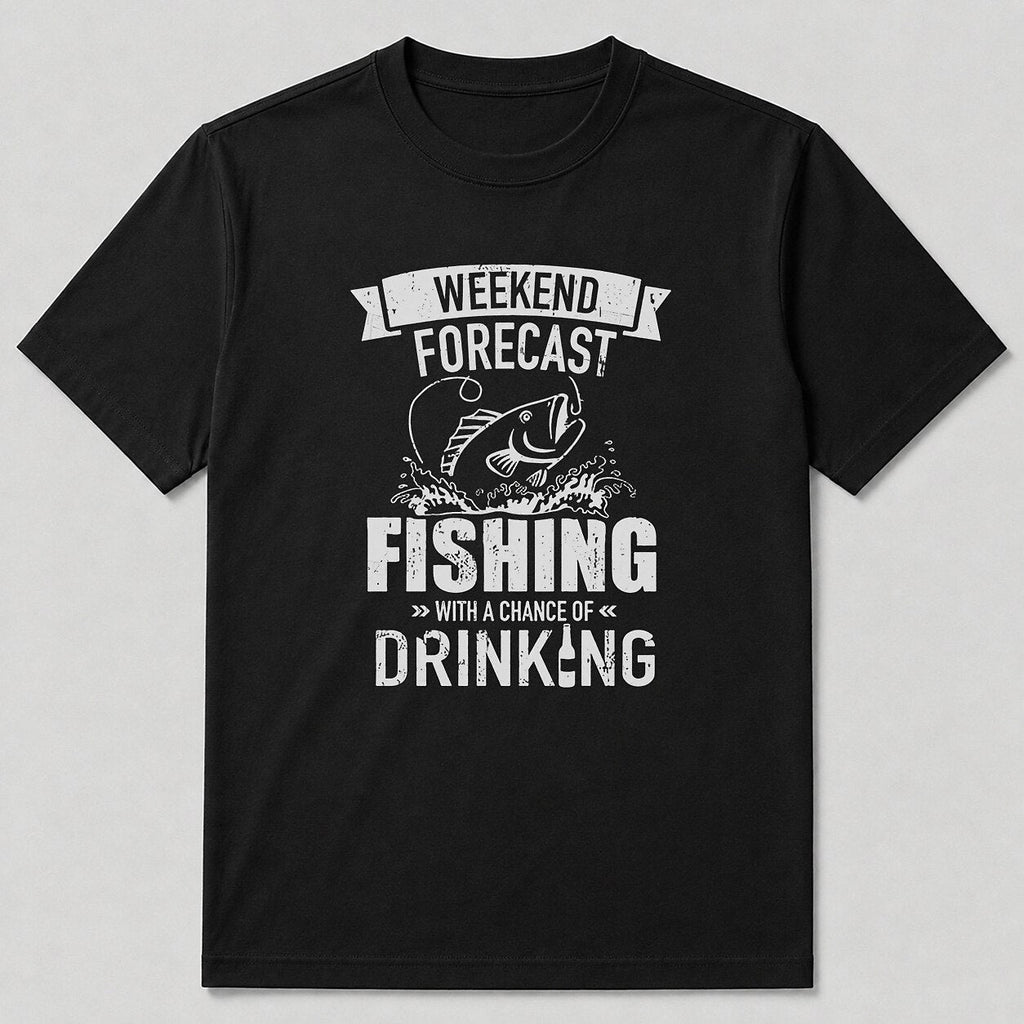 100% Cotton Largemouth Bass Fishing T-Shirt — black front view with printed graphic
