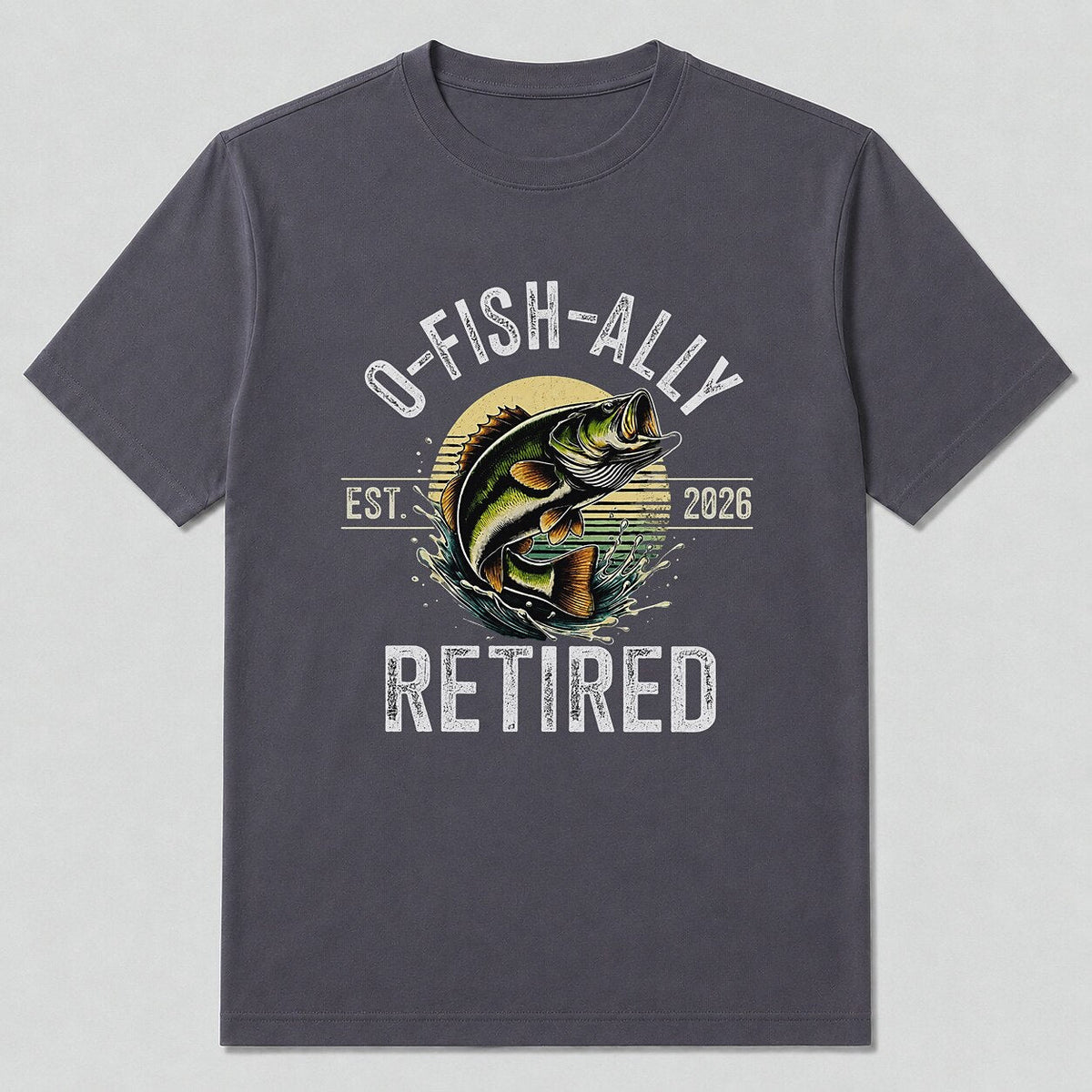 100% Cotton Largemouth Bass Fishing T-Shirt for Men — close-up of cotton fabric and stitching
