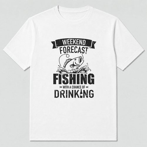 100% Cotton Largemouth Bass Fishing T-Shirt — white front view with printed graphic