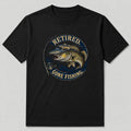 100% Cotton Walleye Sport Fishing Graphic T-Shirt — navy front view with printed graphic