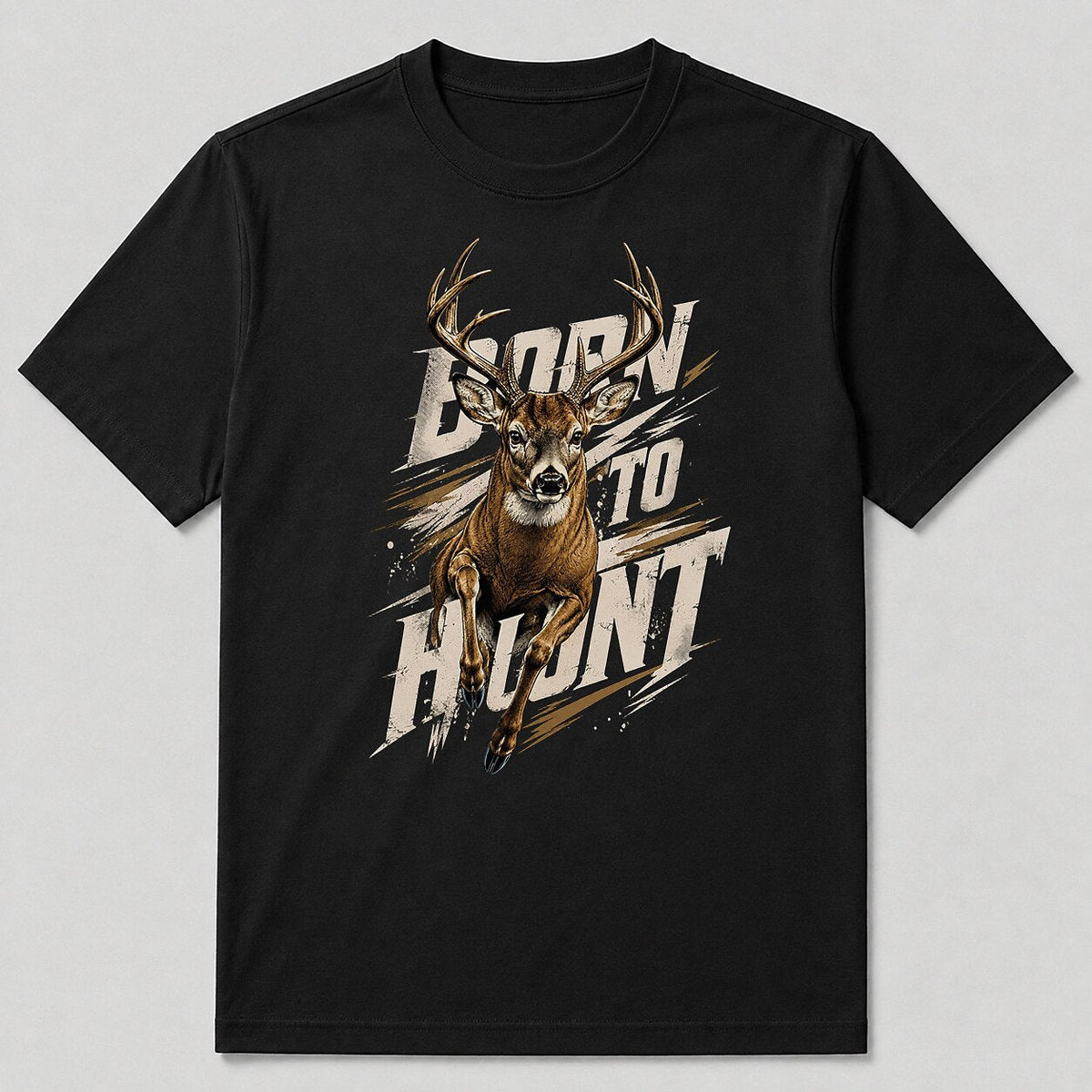 100% Cotton Whitetail Buck Hunting T-Shirt — white back view