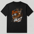 100% Cotton Whitetail Deer Hunting T-Shirt — white front view with printed graphic