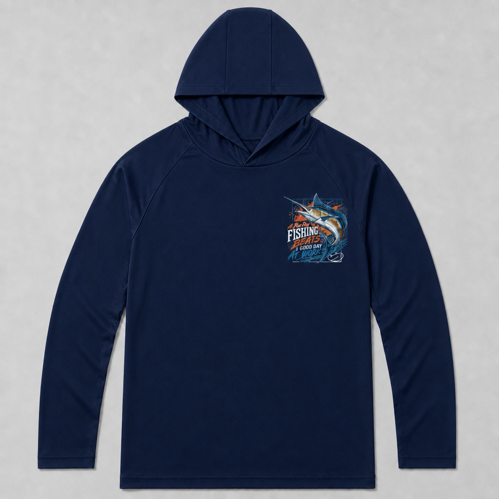 UPF 50+ Sailfish Saltwater Fishing Sun Protection Hoodie for Men