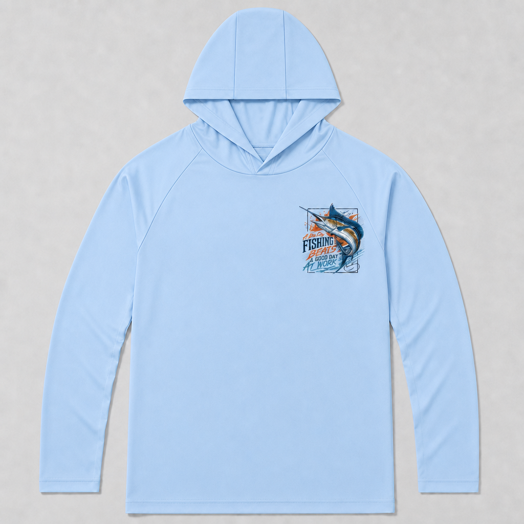 UPF 50+ Sailfish Saltwater Fishing Sun Protection Hoodie for Men