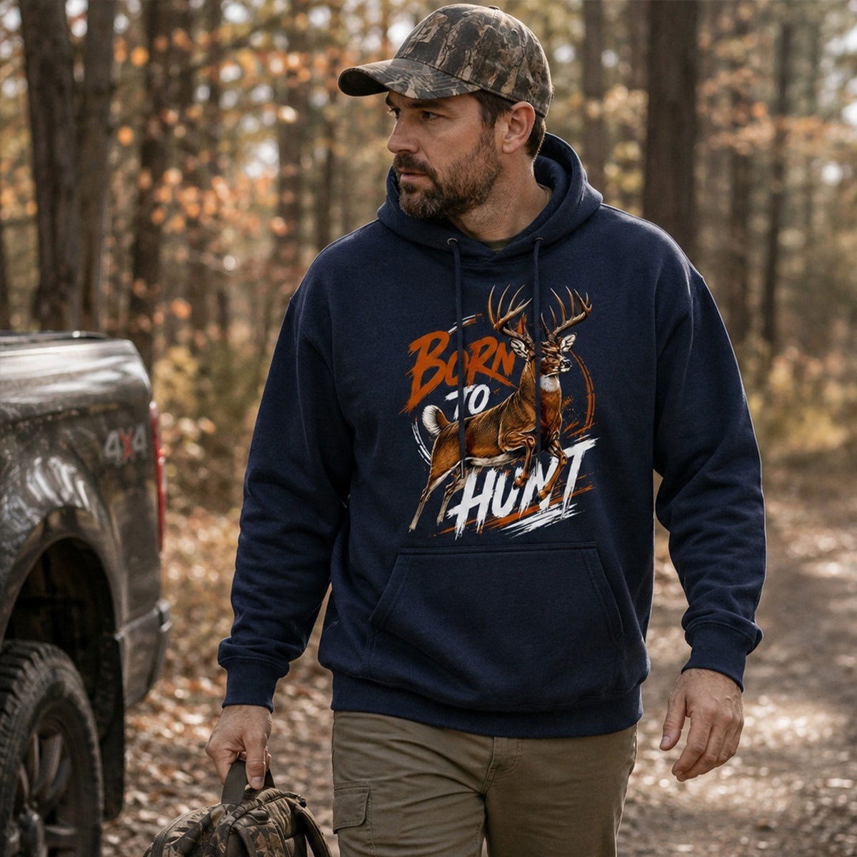 Whitetail Deer Hunting Hoodie for Men