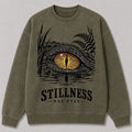 Washed Alligator Eye Swamp Wildlife Graphic Sweatshirt