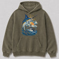 Washed Marlin Offshore Sportfishing Hoodie Graphic Design