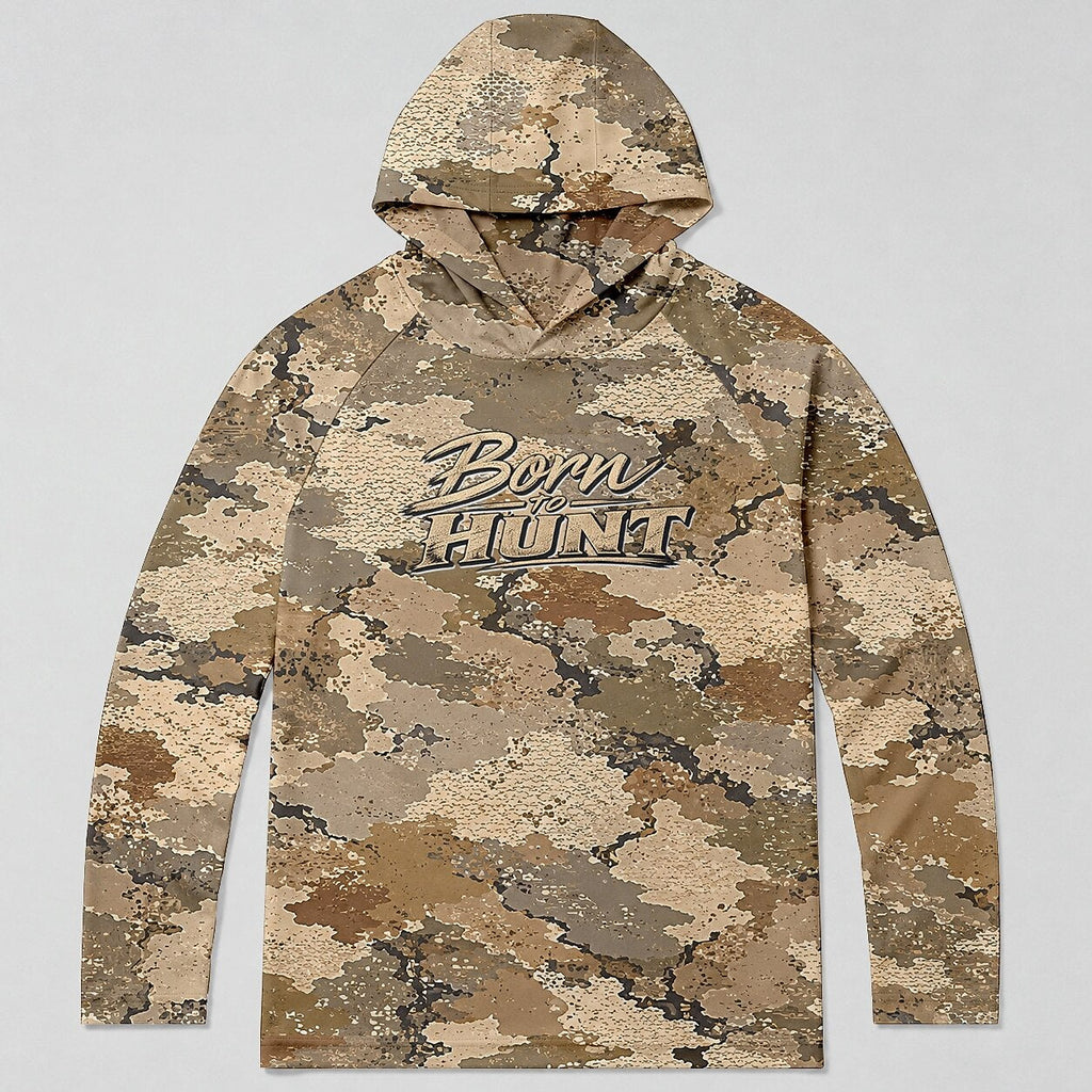 UPF 50+ Desert Camo Hunting Sun Protection Hoodie for Men