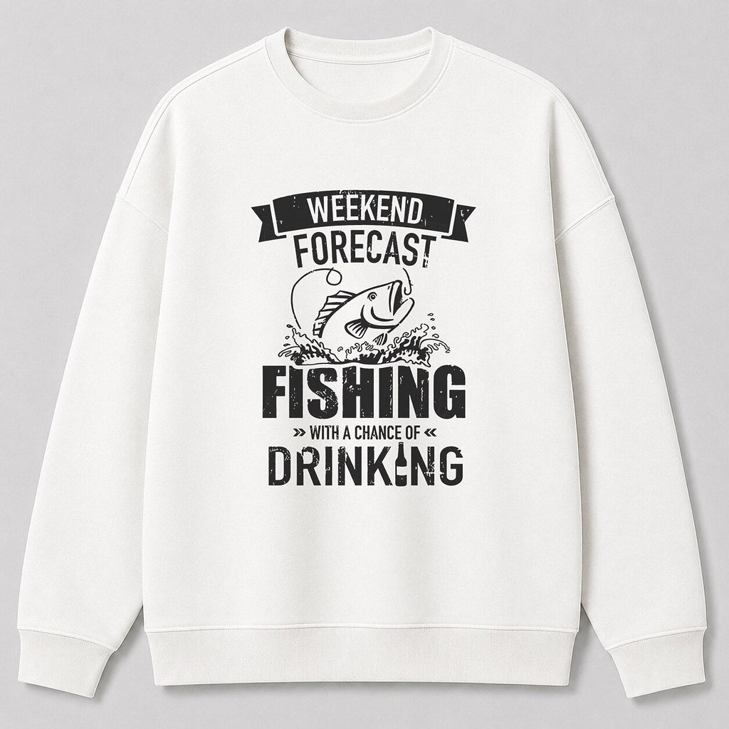 Classic Largemouth Bass Angler Crewneck Sweatshirt — black front view with printed graphic