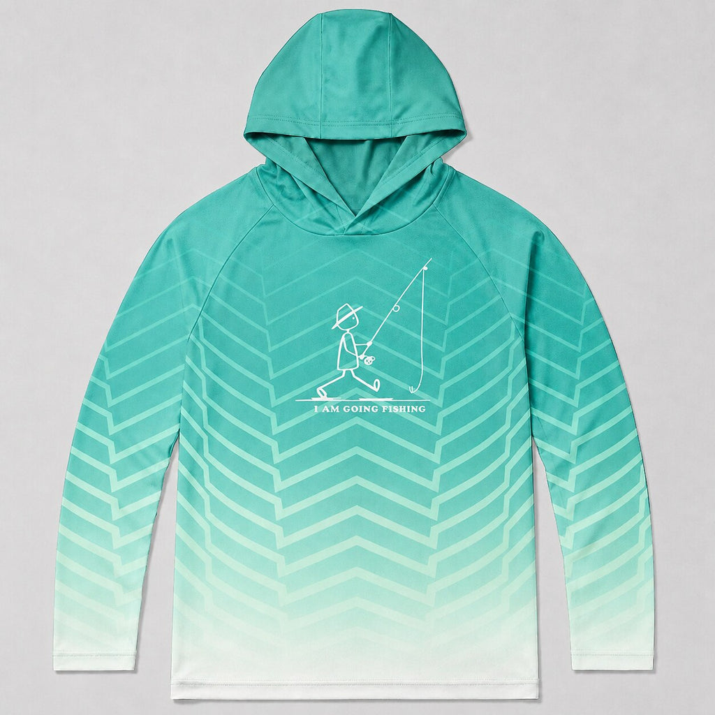 UPF 50+ Gradient Fishing Sun Protection Hoodie for Men
