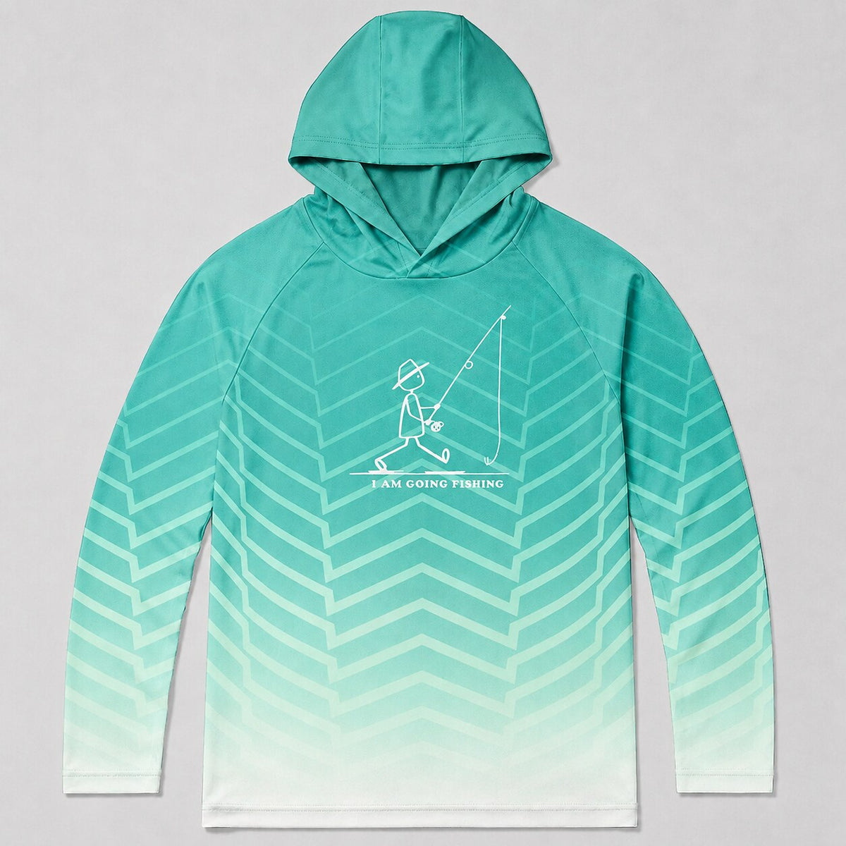 UPF 50+ Gradient Fishing Sun Protection Hoodie for Men
