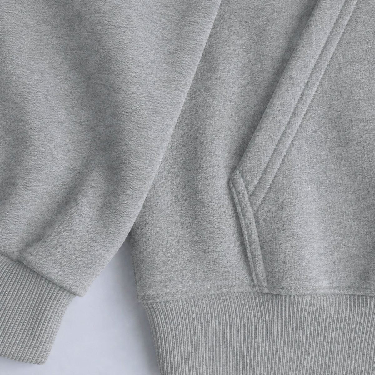 Deer Hunting Hoodie for Men — close-up of fabric, cuff, and pocket stitching