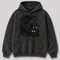 Washed Leopard Jungle Wildlife Graphic Print Hoodie