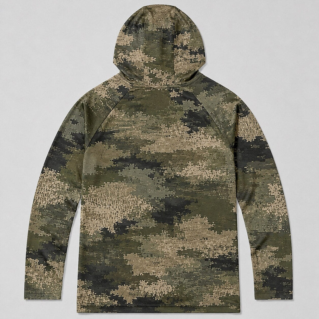 UPF 50+ Digital Camo Jagd-Sonnenschutz-Hoodie für Herren