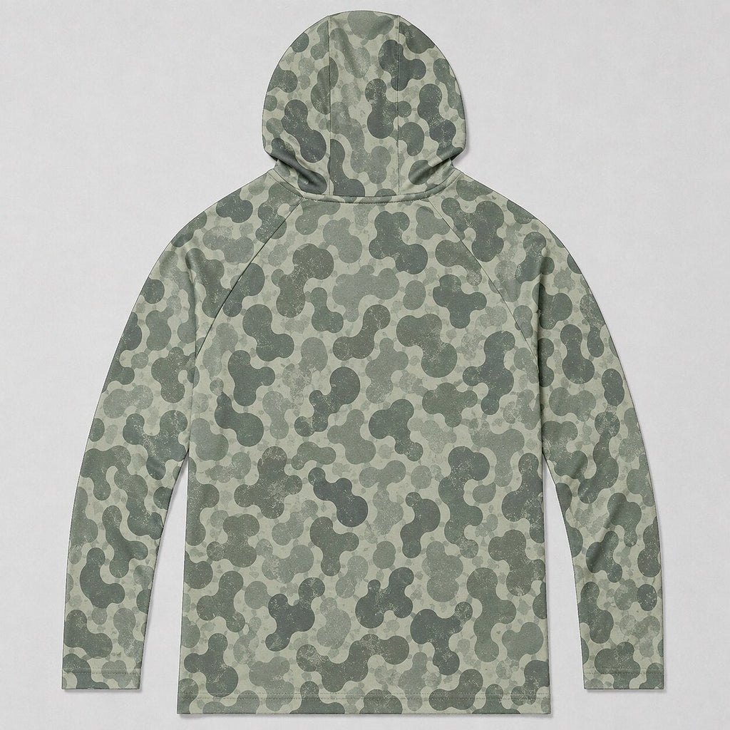 UPF 50+ Duck Camo Hunting Sun Protection Hoodie for Men