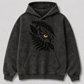 Washed Tiger Fern Jungle Wildlife Graphic Hoodie