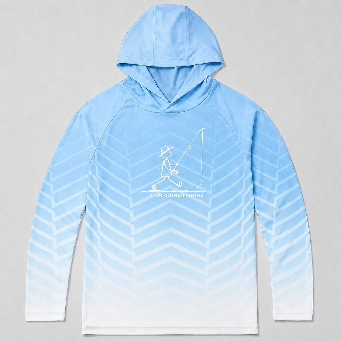 UPF 50+ Gradient Fishing Sun Protection Hoodie for Men