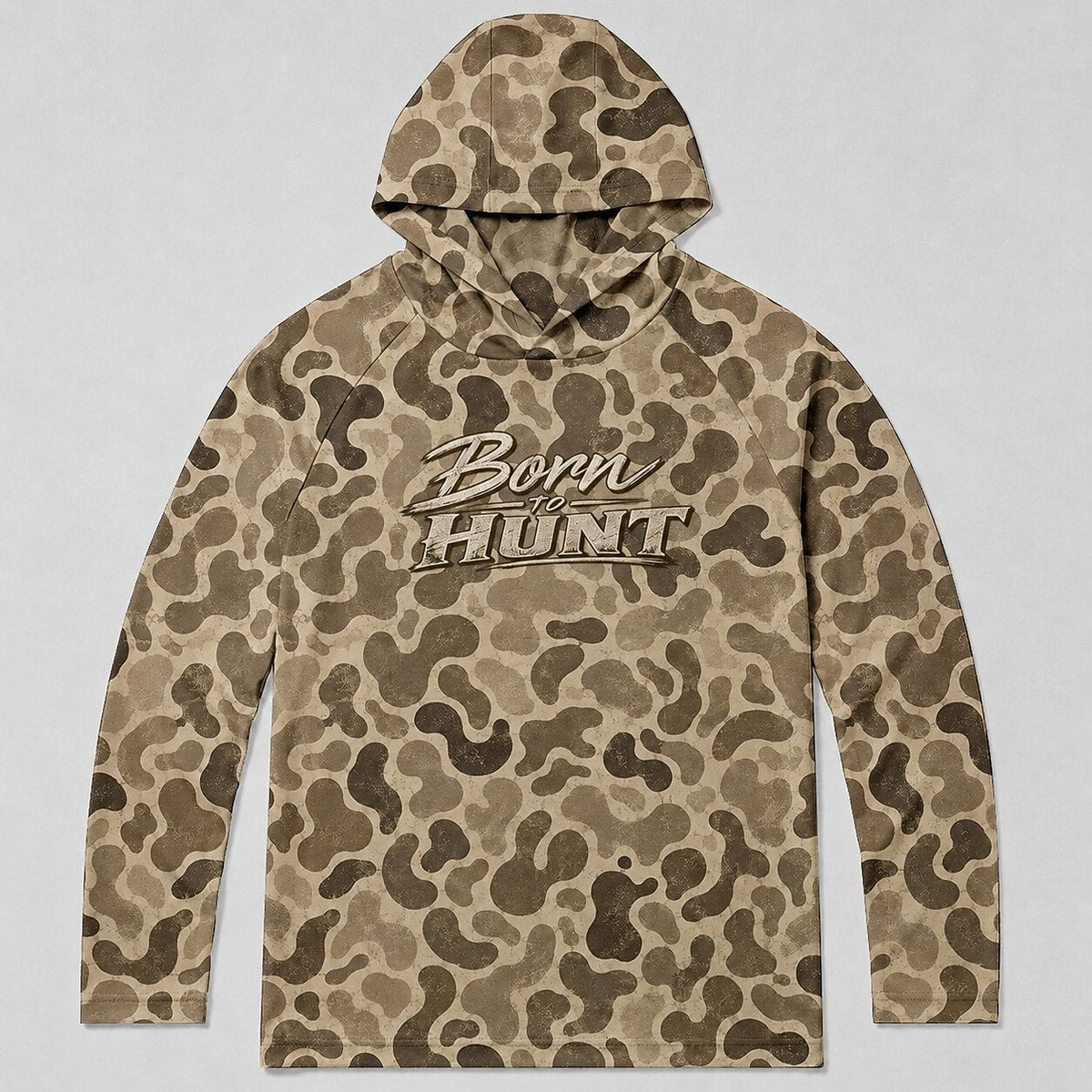 UPF 50+ Duck Camo Hunting Sun Protection Hoodie for Men