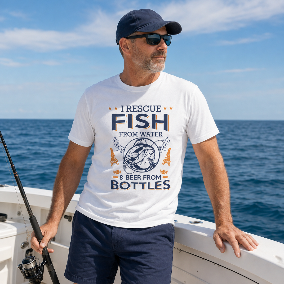 100% Cotton Vintage Rainbow Trout Fishing T-Shirt