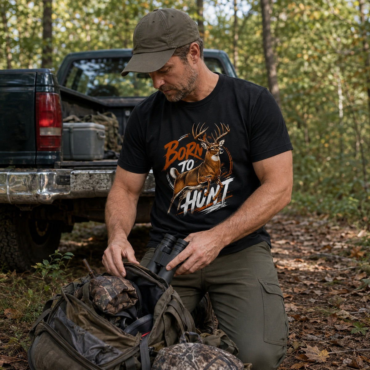 100% Cotton Whitetail Deer Hunting T-Shirt