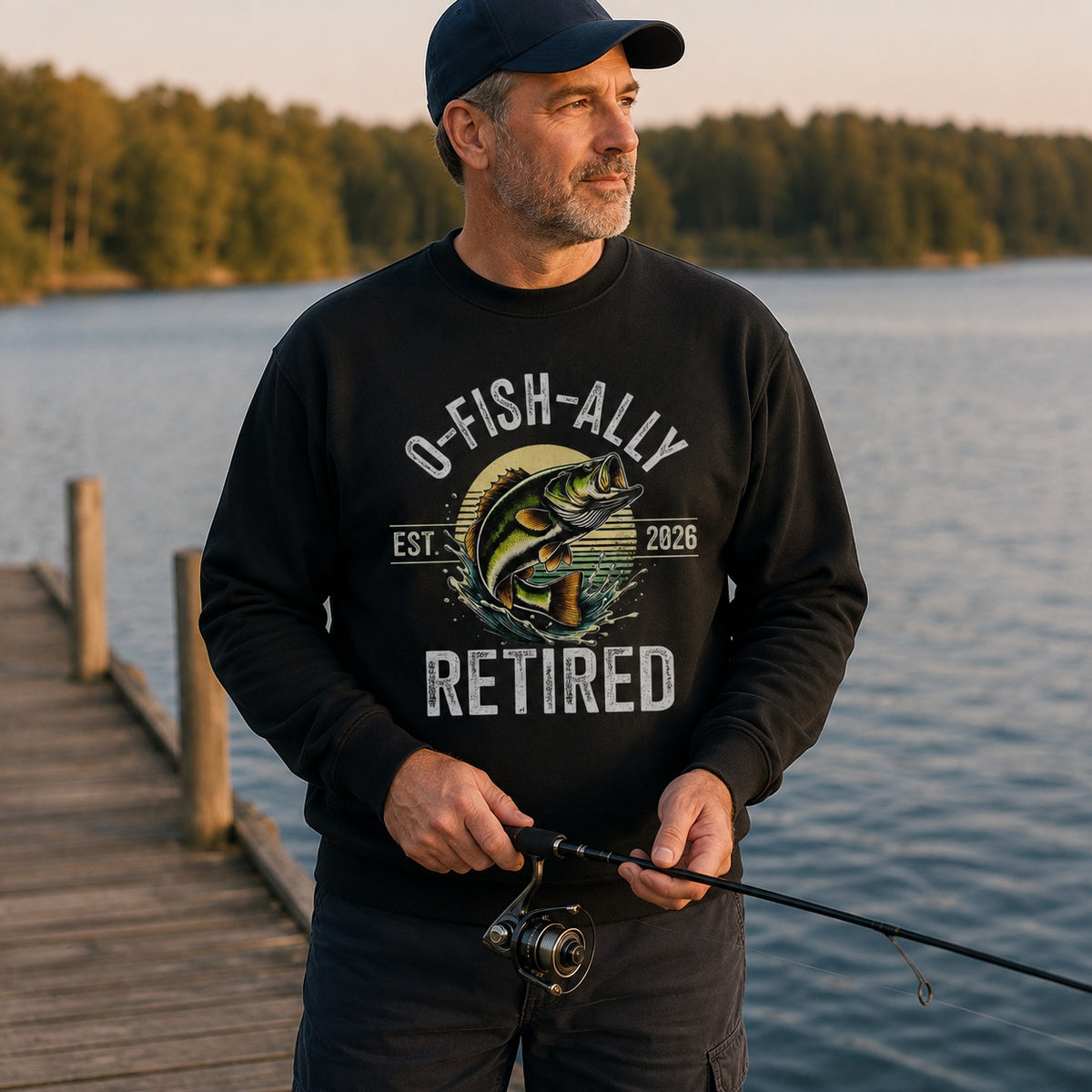 Largemouth Bass Outdoorsman Crewneck Sweatshirt
