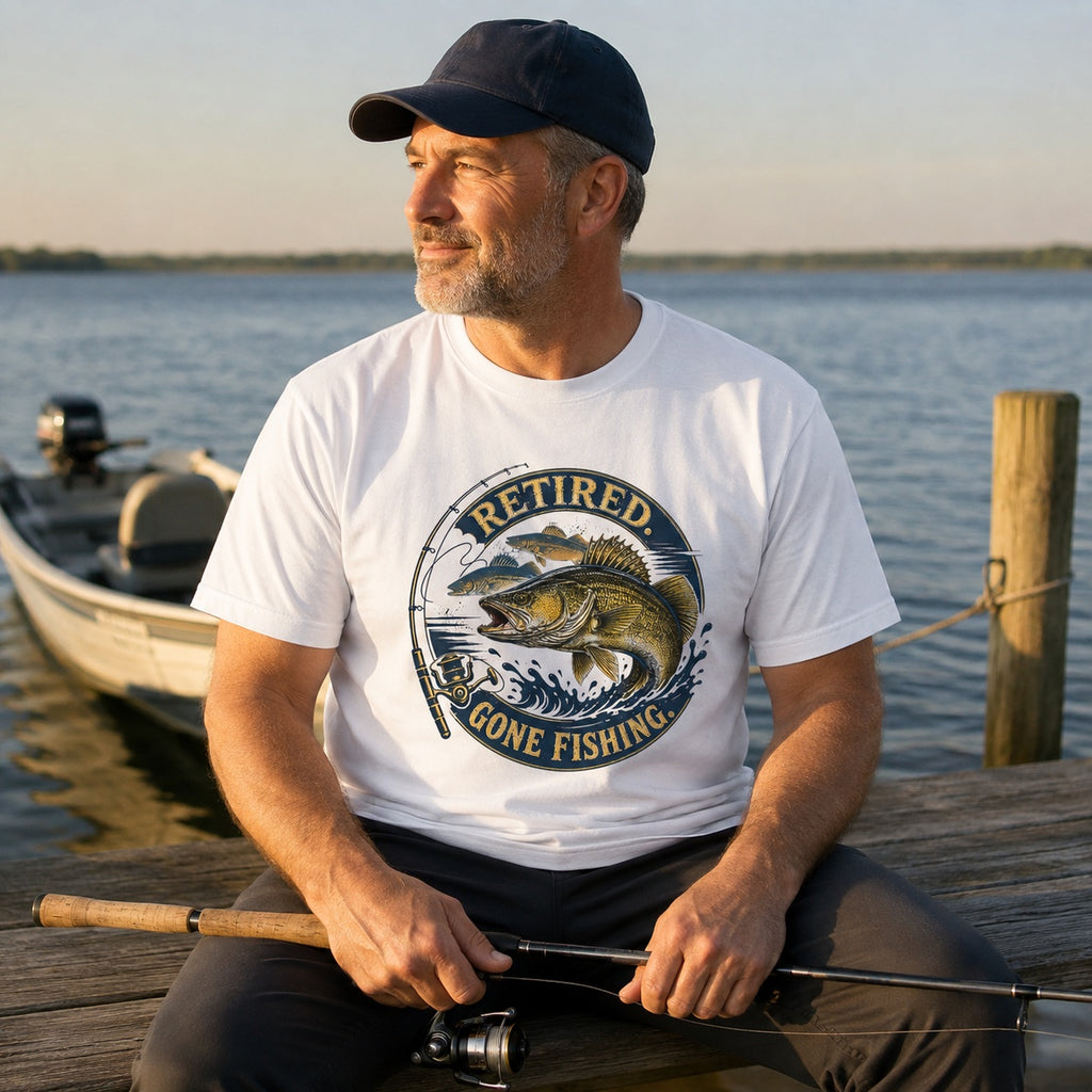 100% Cotton Walleye Sport Fishing Graphic T-Shirt