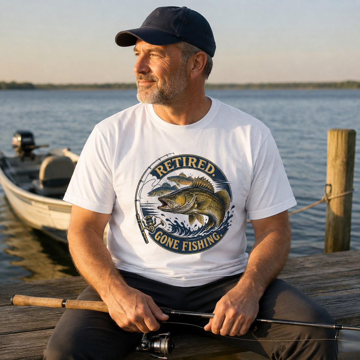 100% Cotton Walleye Sport Fishing Graphic T-Shirt