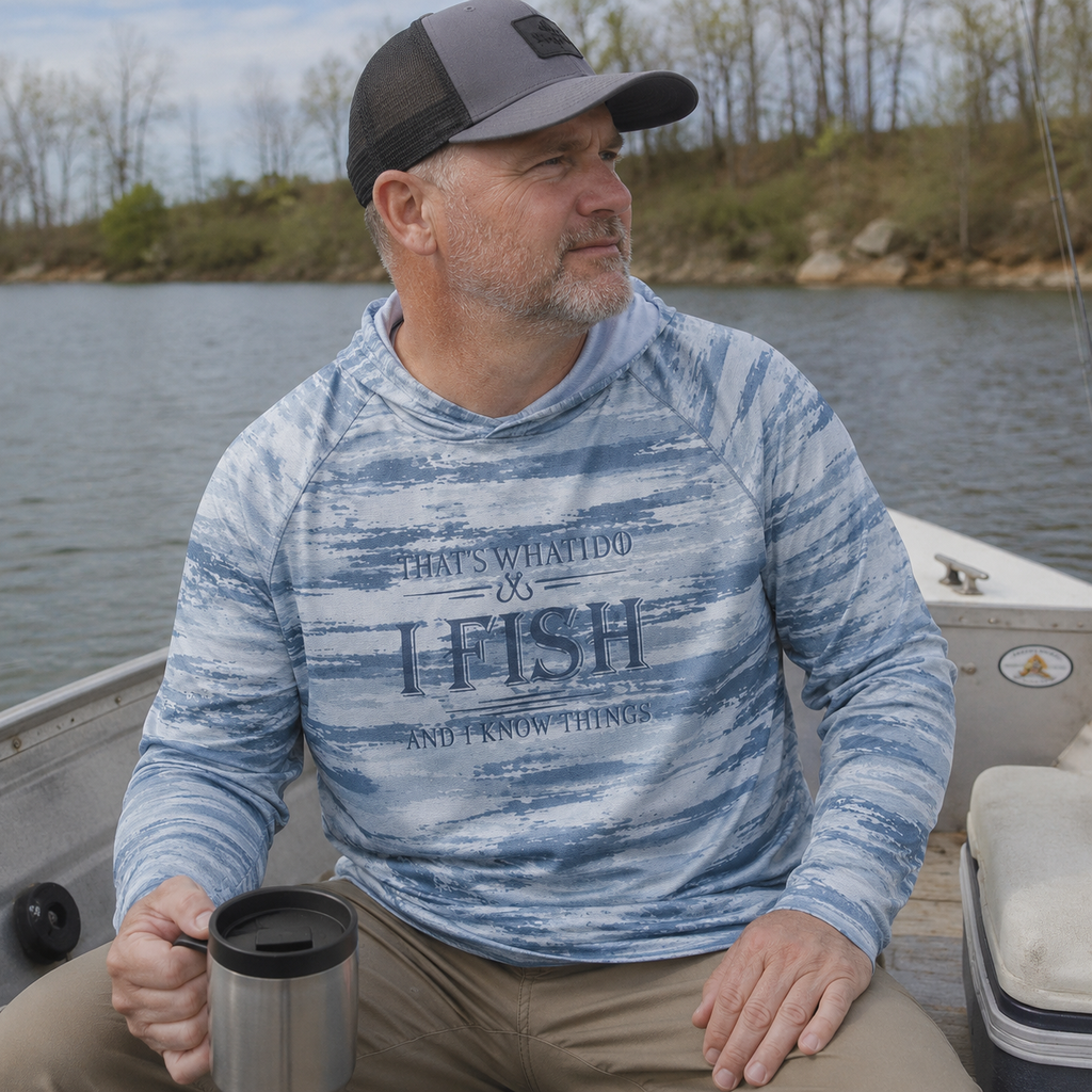 UPF 50+ Coastal Fishing Sun Protection Hoodie for Men