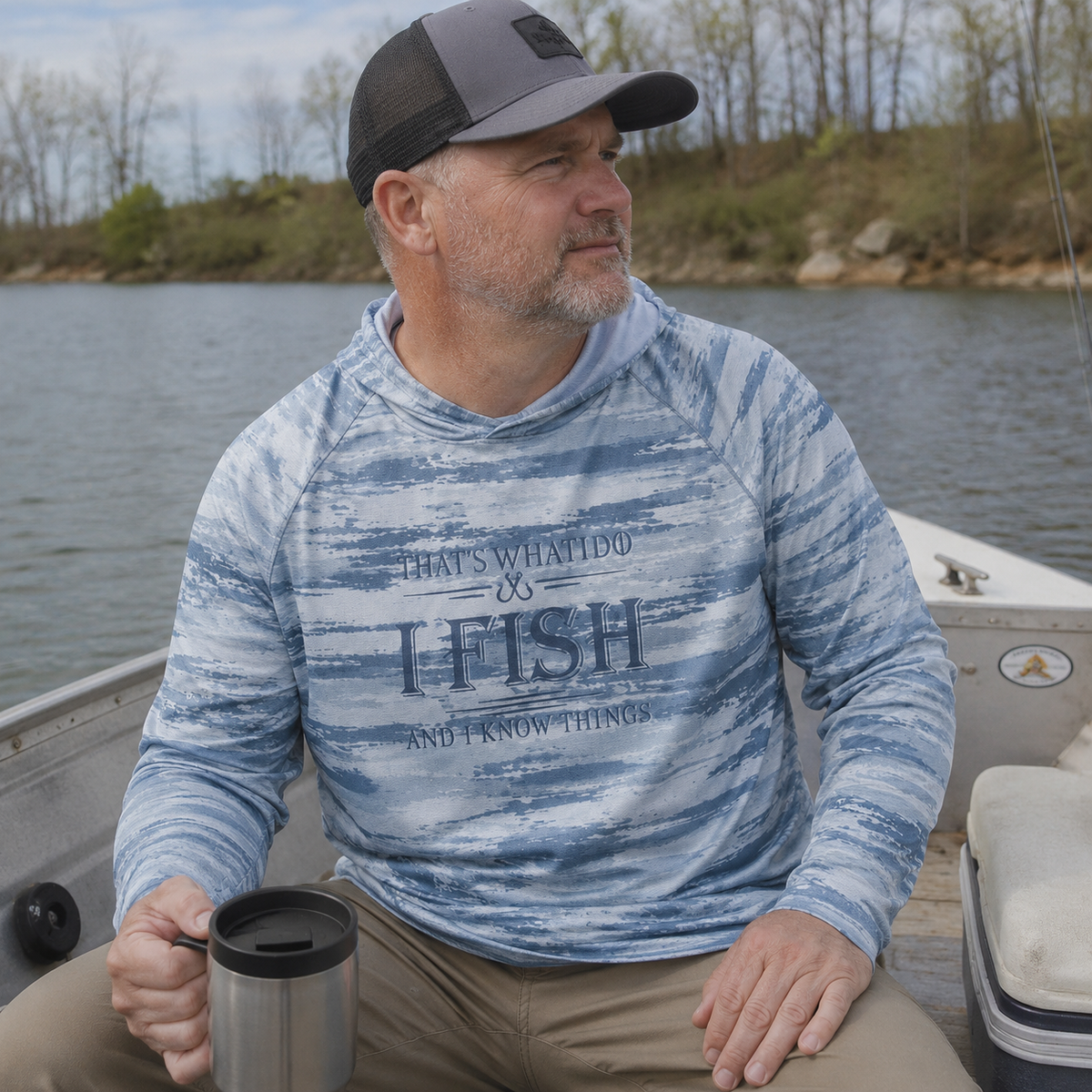 UPF 50+ Coastal Fishing Sun Protection Hoodie for Men