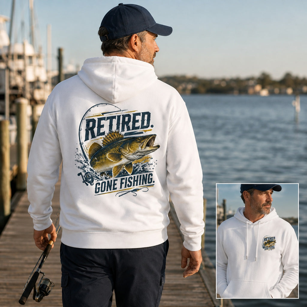Walleye Freshwater Fishing Graphic Hoodie for Men