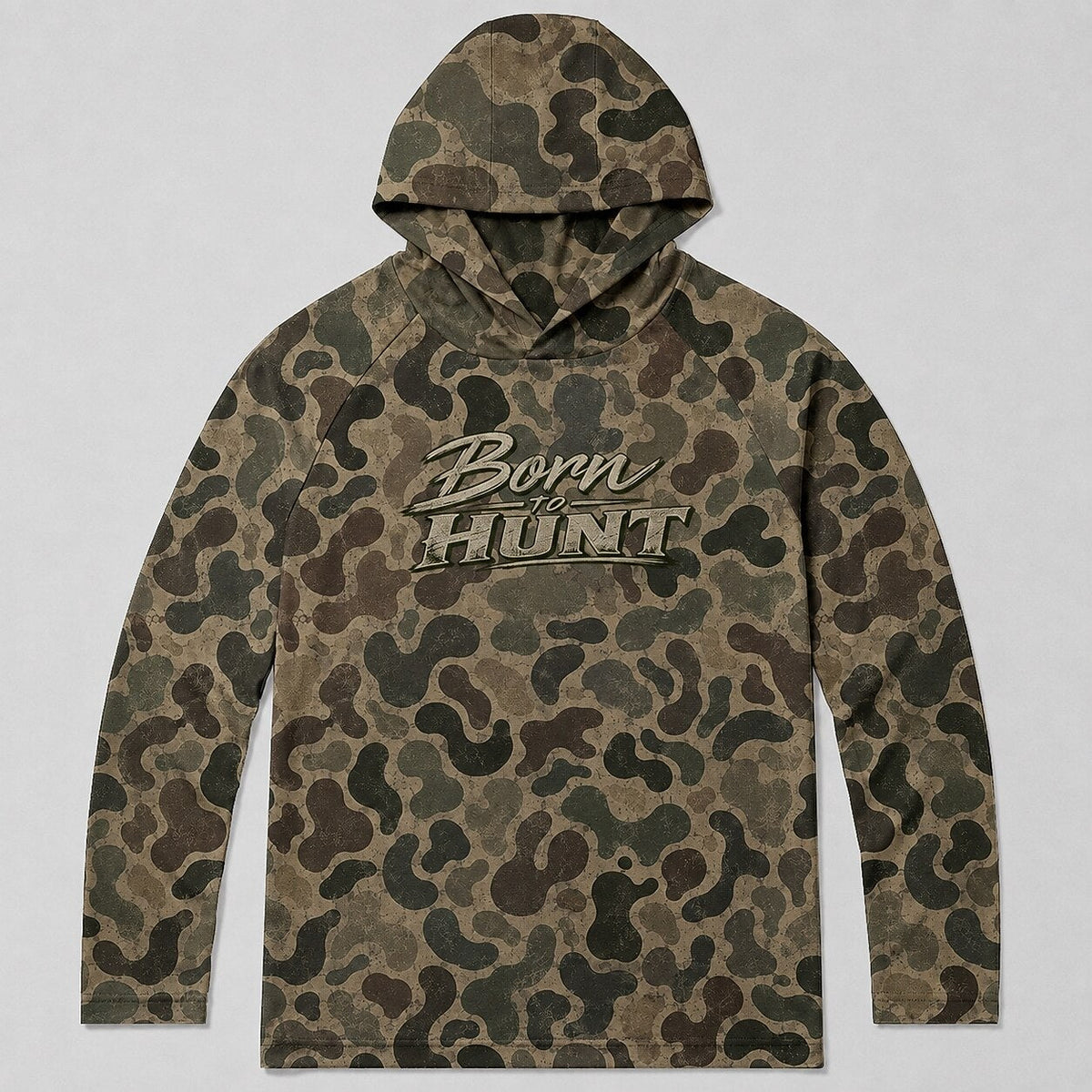 UPF 50+ Duck Camo Hunting Sun Protection Hoodie for Men