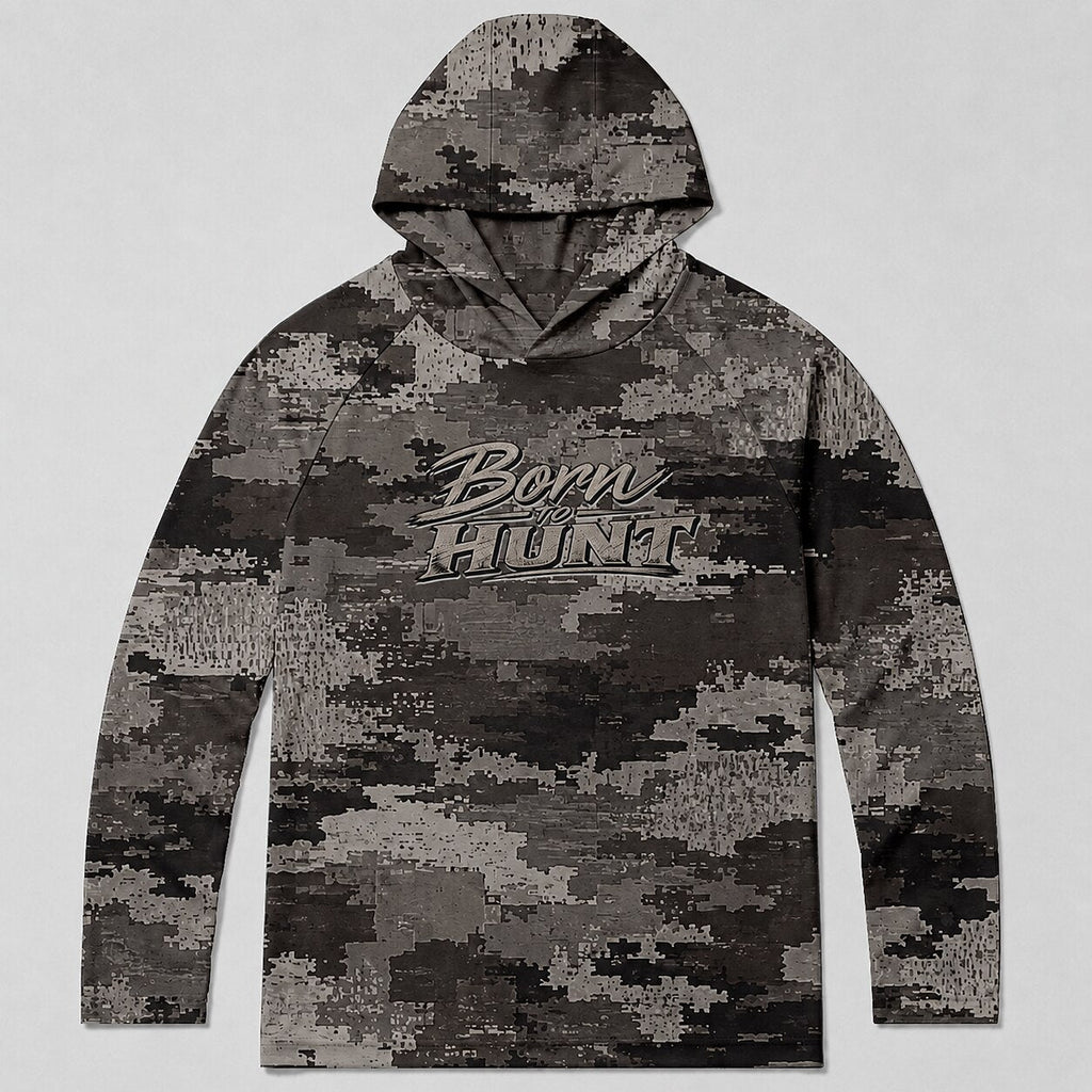 UPF 50+ Digital Camo Jagd-Sonnenschutz-Hoodie für Herren