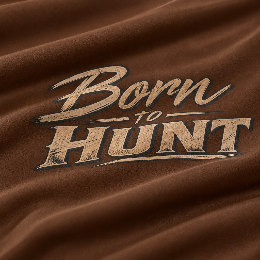UPF 50+ Born to Hunt Woodland Leaf Camo Sun Hoodie
