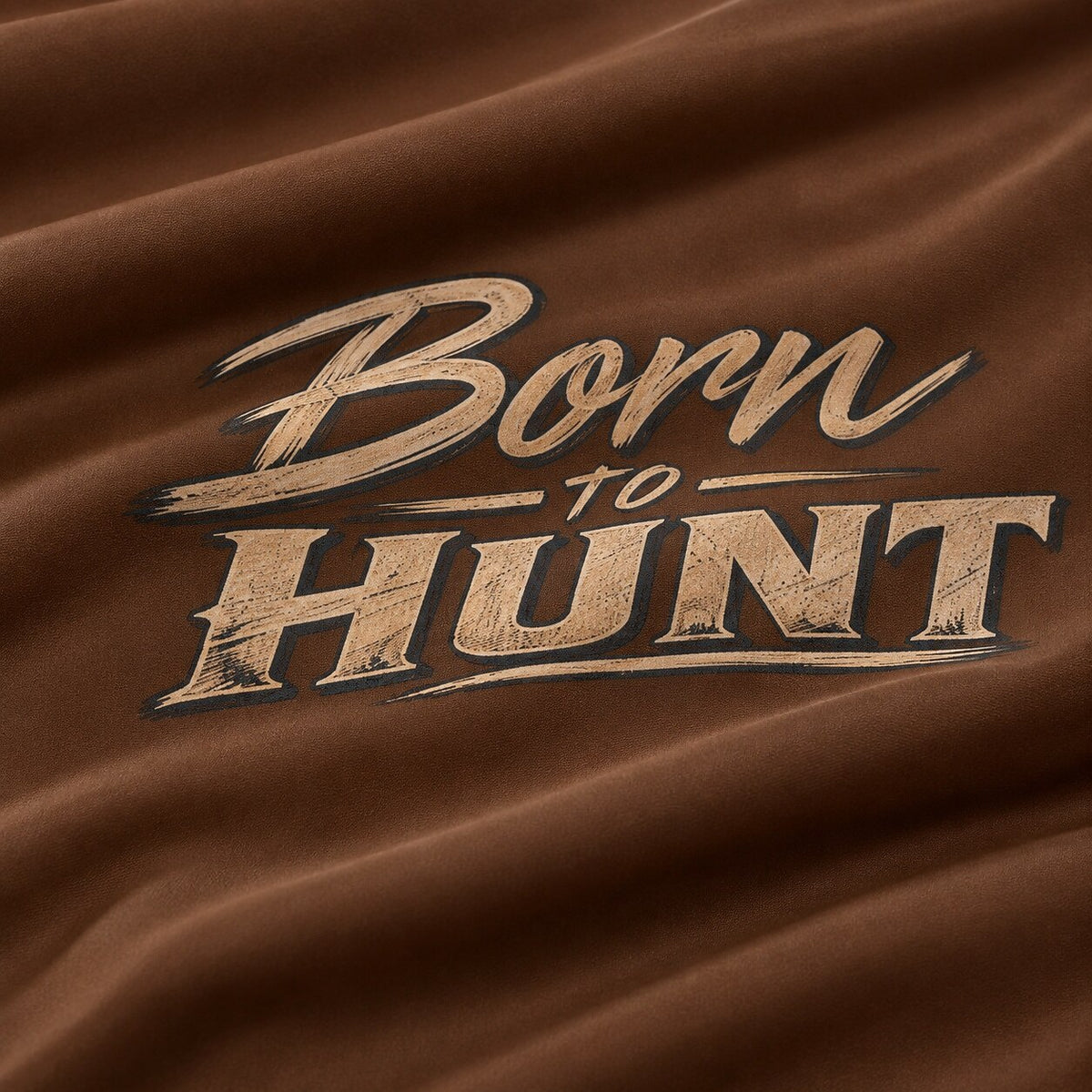 UPF 50+ Born to Hunt Woodland Leaf Camo Sun Hoodie