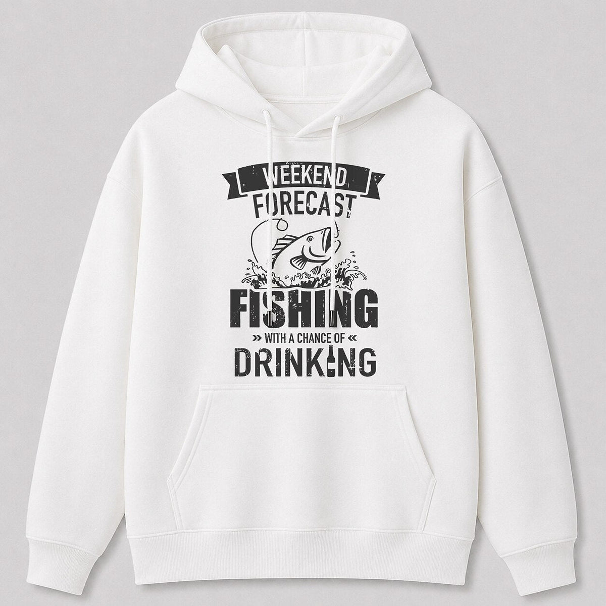 Largemouth Bass Fishing Hoodie - Lake Cabin Outdoorsman — navy front view with printed graphic