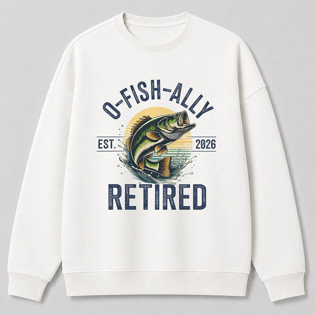 Largemouth Bass Outdoorsman Crewneck Sweatshirt — navy front view with printed graphic
