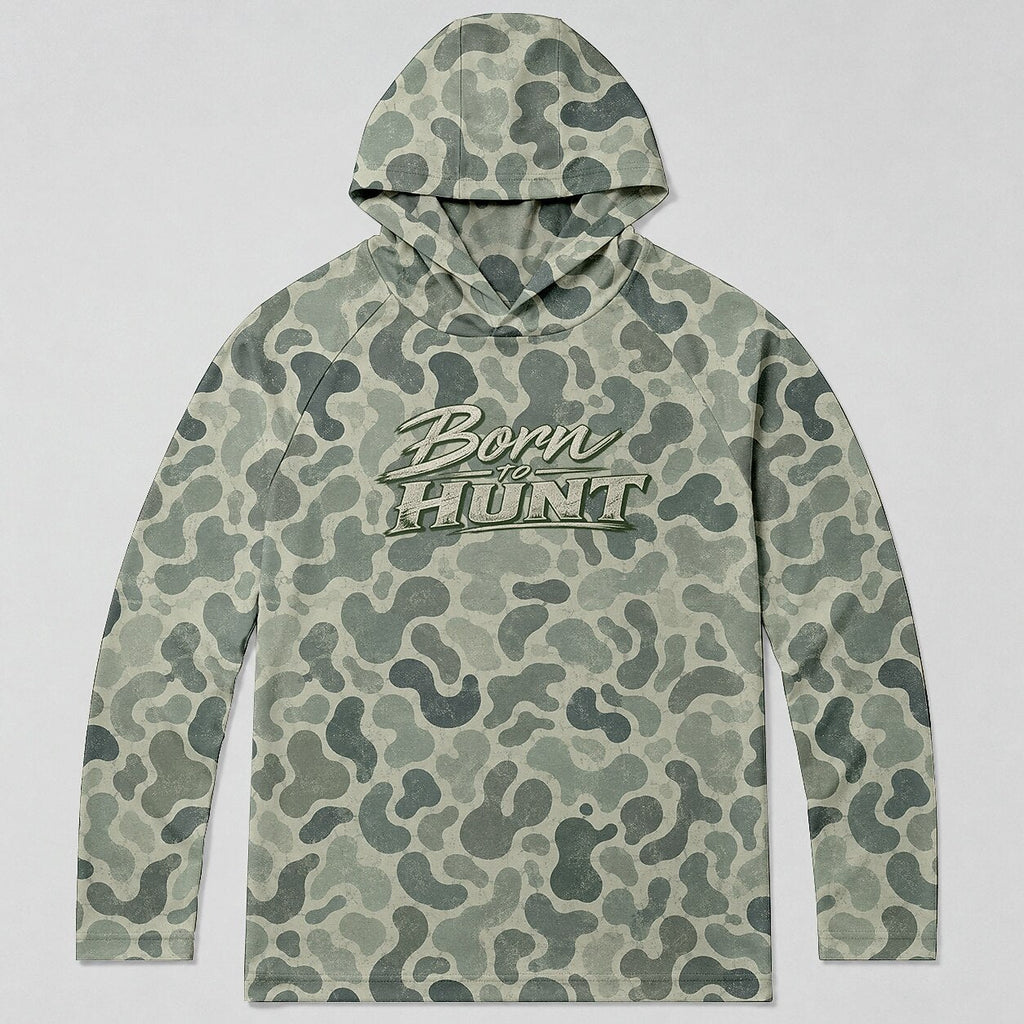 UPF 50+ Duck Camo Hunting Sun Protection Hoodie for Men