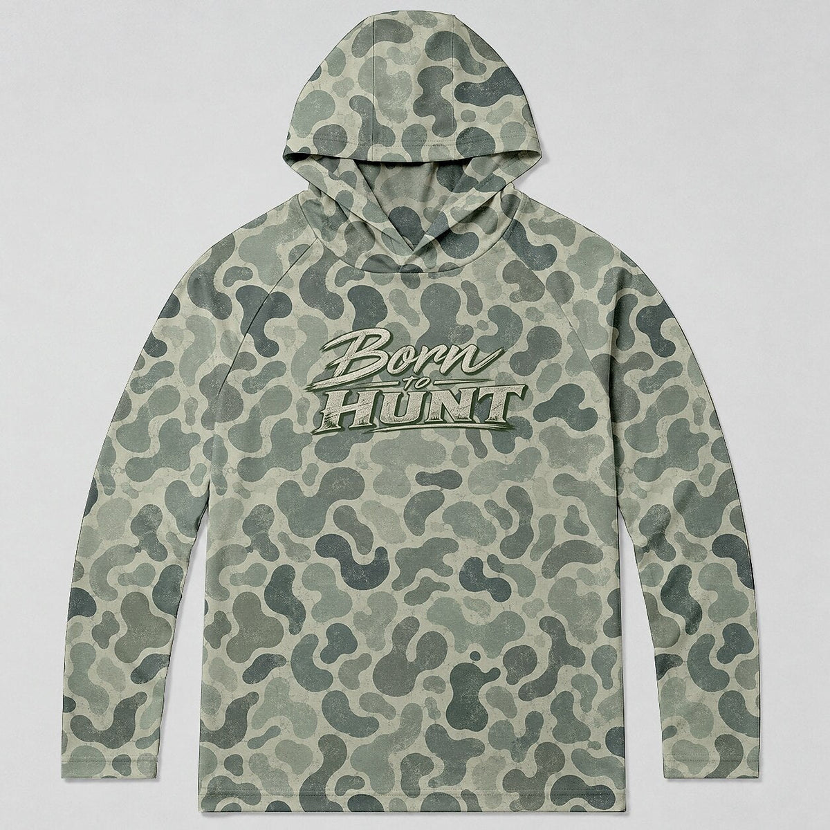 UPF 50+ Duck Camo Hunting Sun Protection Hoodie for Men