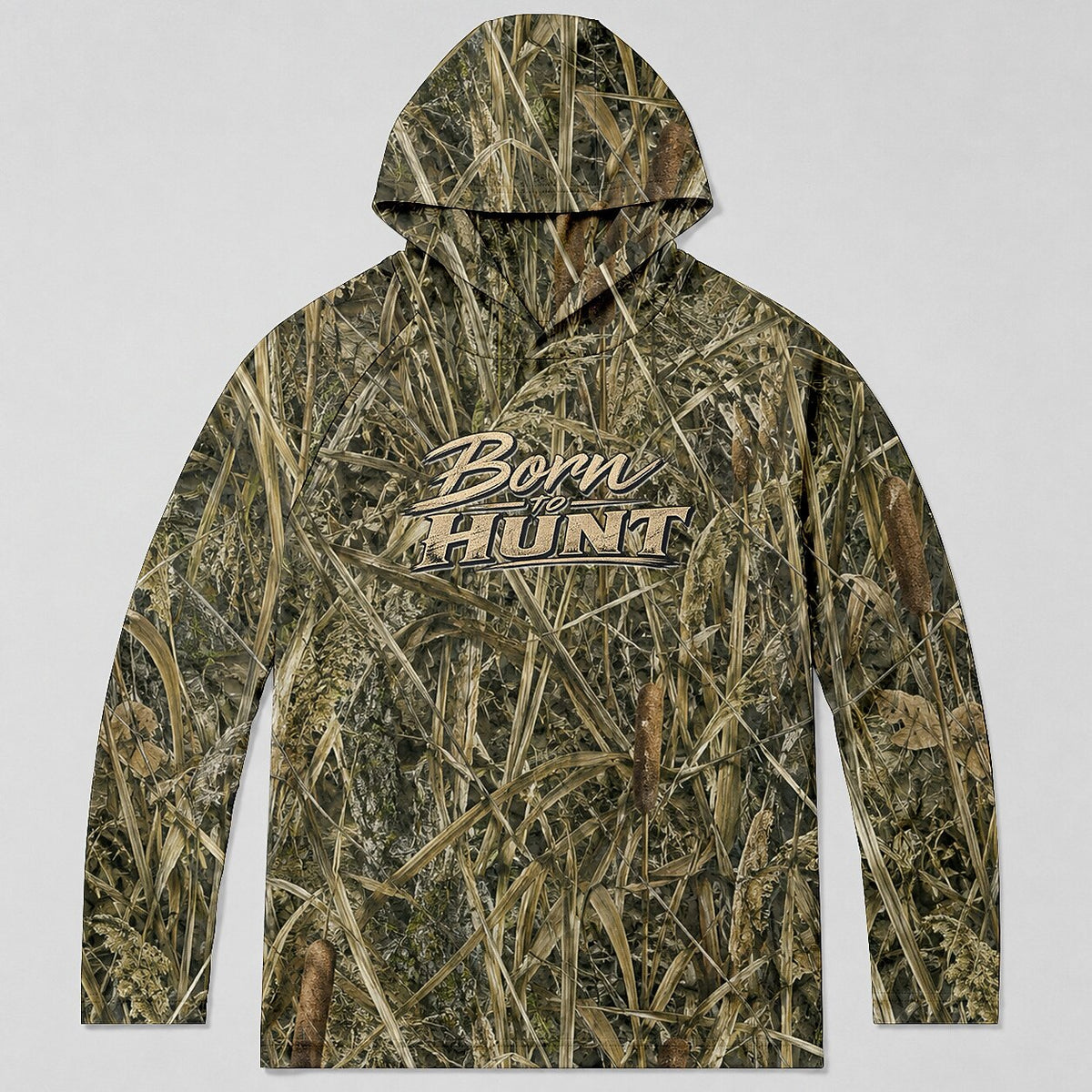 UPF 50+ Marsh Camo Waterfowl Hunting Hoodie for Men