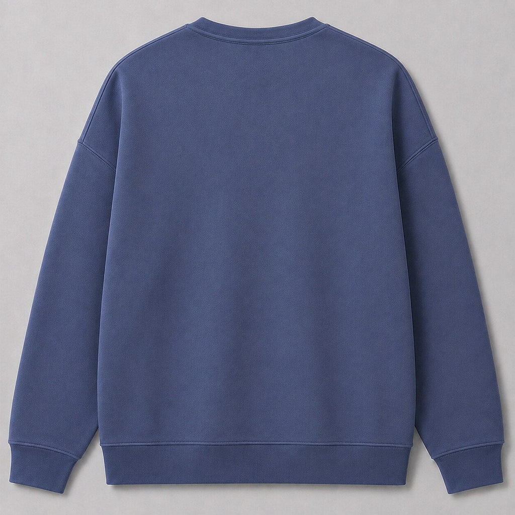 Offshore Game Fish Saltwater Fishing Crewneck Sweatshirt for Men — black back view