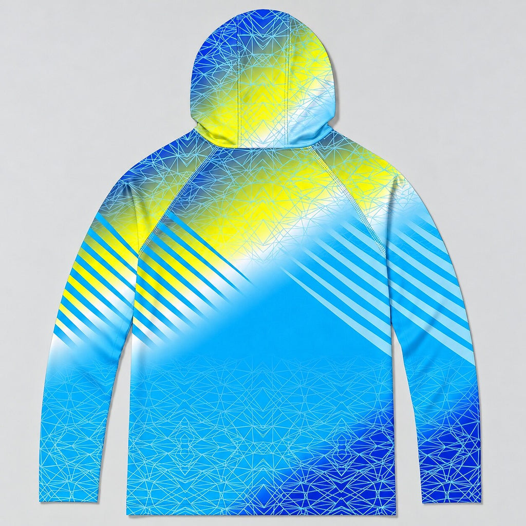 UPF 50+ Geometric Fishing Graphic Sun Hoodie