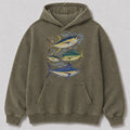 Washed Tuna Mahi Mahi Marlin Fishing Hoodie