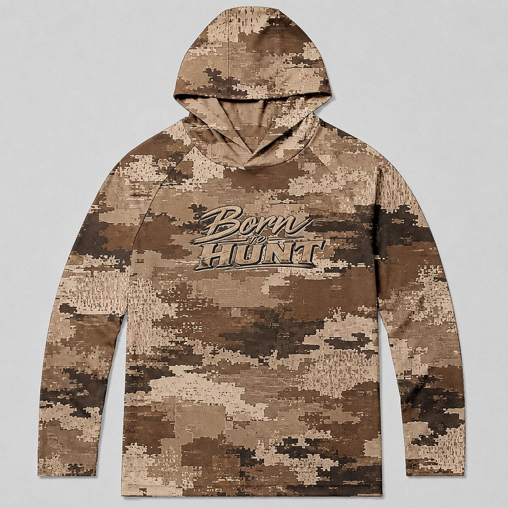 UPF 50+ Digital Camo Jagd-Sonnenschutz-Hoodie für Herren