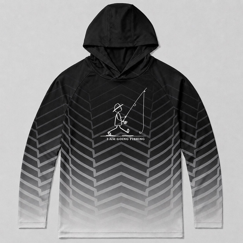 UPF 50+ Gradient Fishing Sun Protection Hoodie for Men