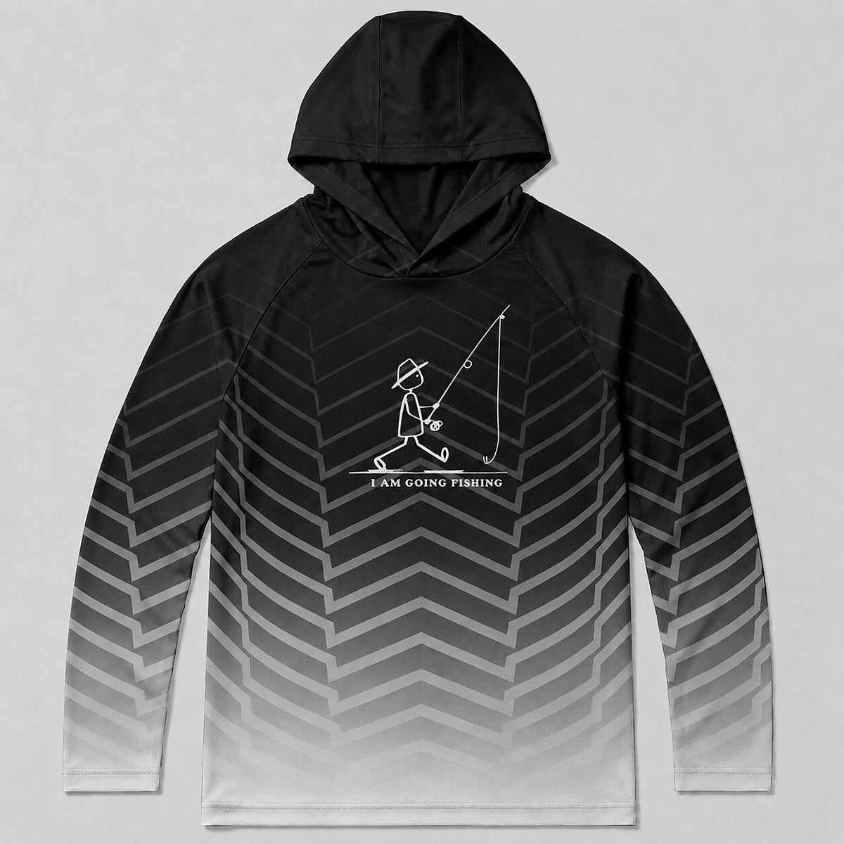 UPF 50+ Gradient Fishing Sun Protection Hoodie for Men