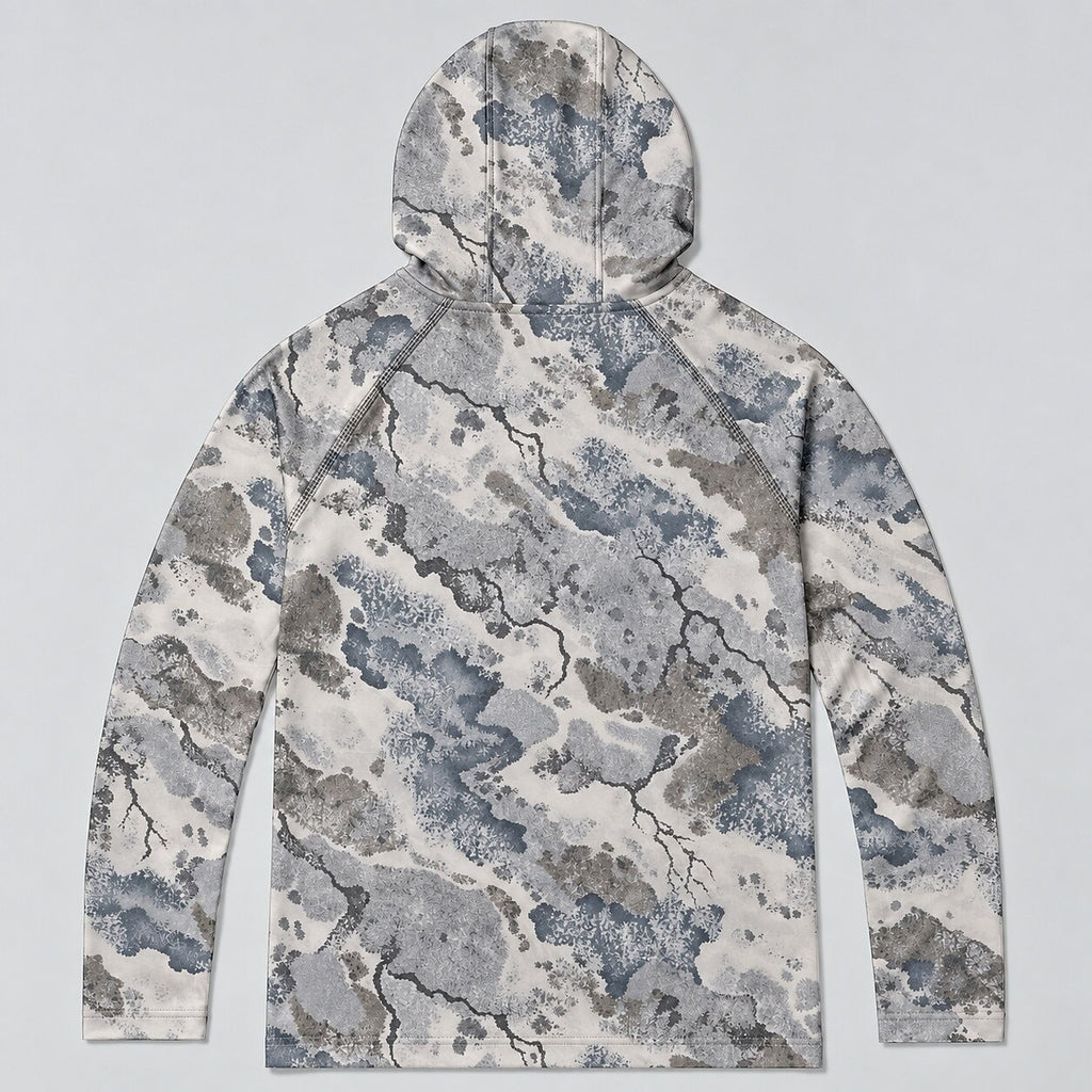 UPF 50+ Stay Wild Gray Camo Sun Hoodie