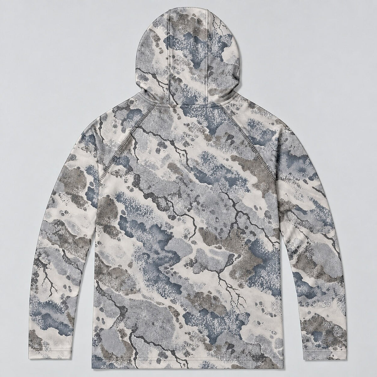 UPF 50+ Stay Wild Gray Camo Sun Hoodie