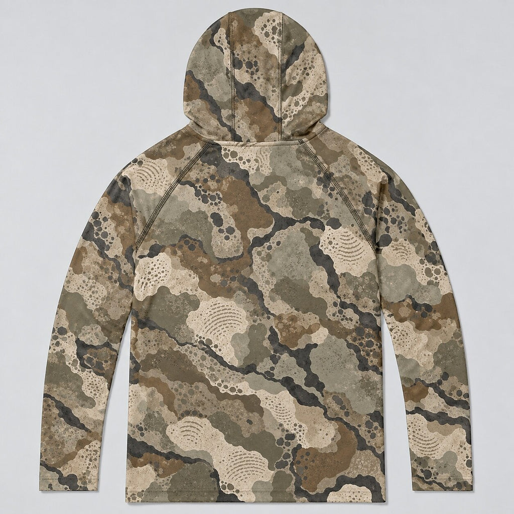 UPF 50+ Born to Hunt Woodland Camo Sun Hoodie