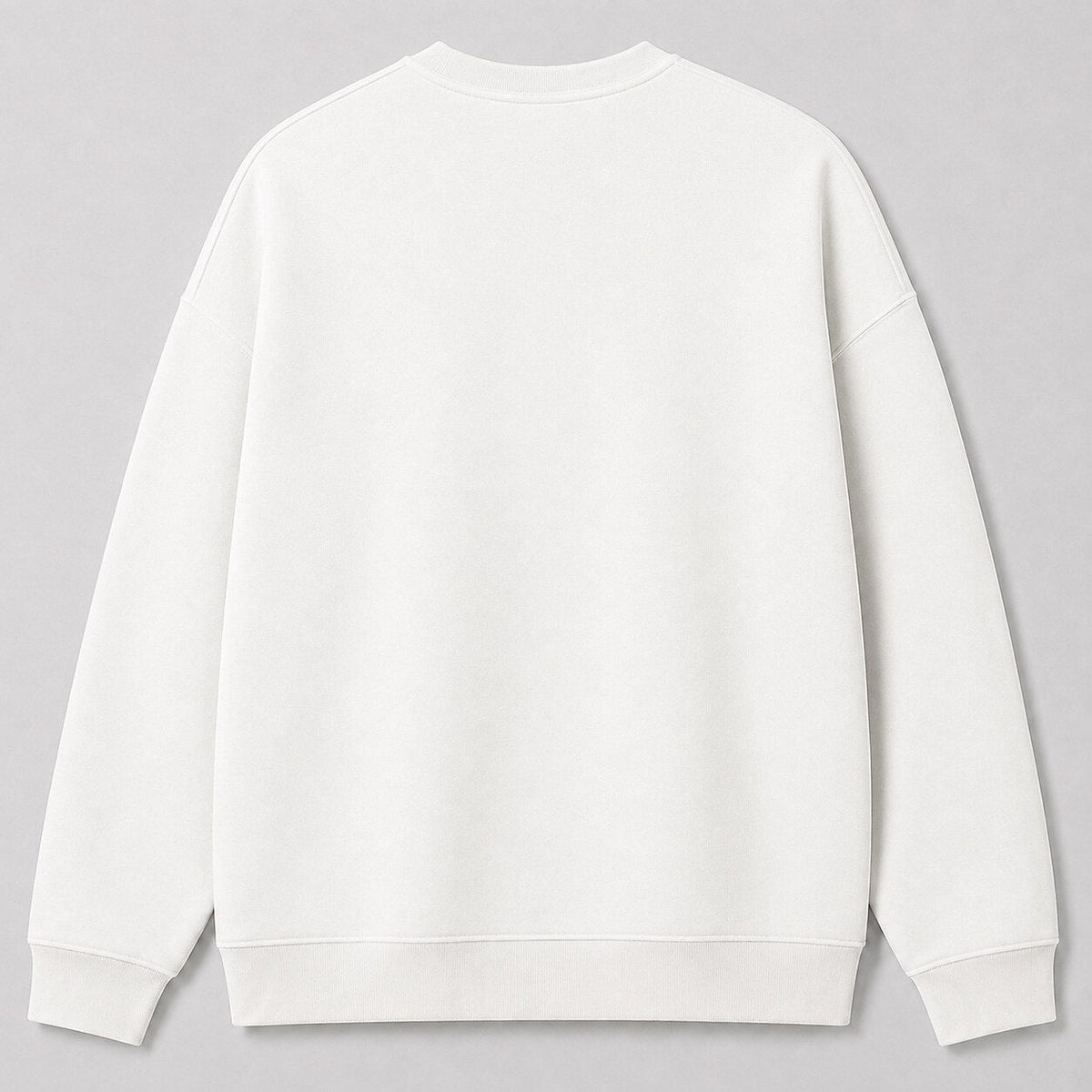 Rainbow Trout River Fishing Crewneck Sweatshirt — black back view